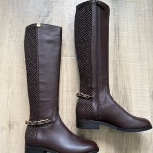 Cole Haan Indina Stretch Brown Leather Boots
